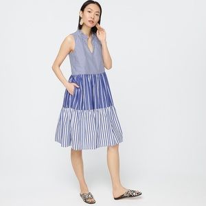 NWT J Crew Mixed Strip Dress